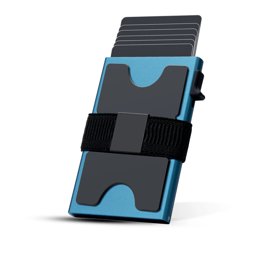 2026 New Slim Aluminum Card Wallet RFID Pop-up Push Button Bank Credit Card Case Holder Thin Smart Metal Wallet for Men Women