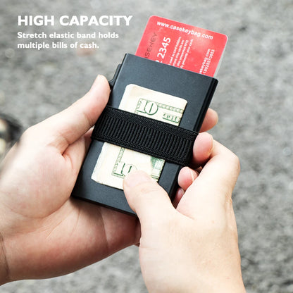 2026 New Slim Aluminum Card Wallet RFID Pop-up Push Button Bank Credit Card Case Holder Thin Smart Metal Wallet for Men Women